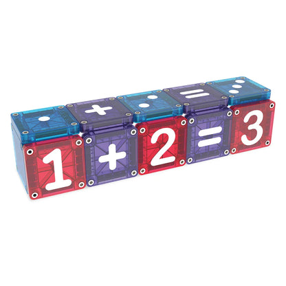 MAGNA-TILES microMAGS Numbers – Set magnetic educativ 56 piese cu cifre și simboluri matematice
