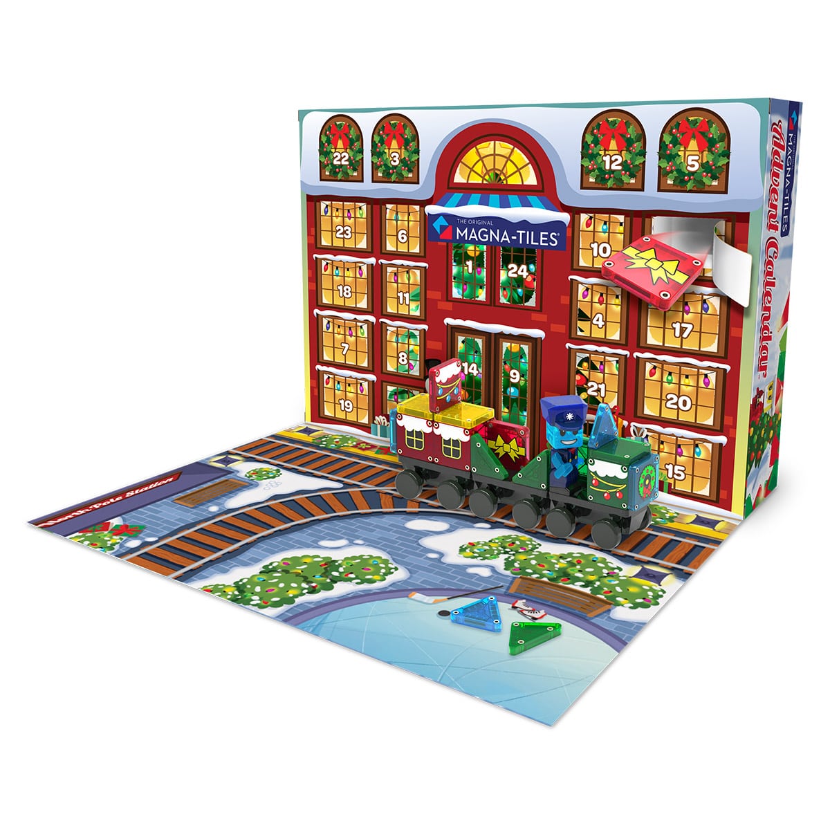 MAGNA-TILES microMAGS Advent Calendar, 34 piese