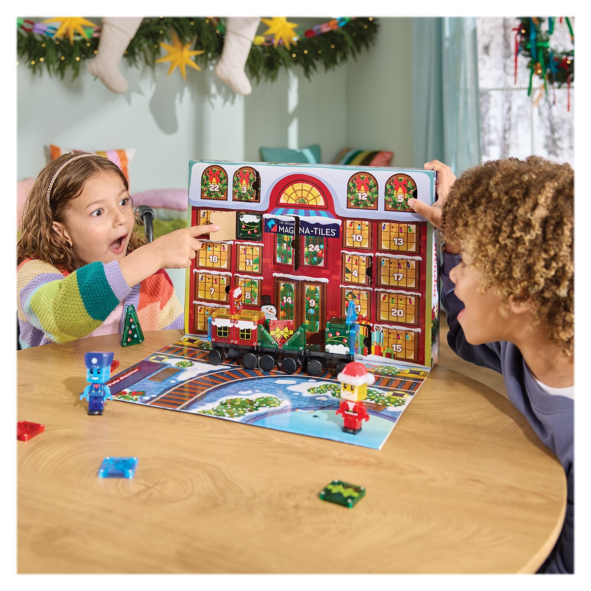 MAGNA-TILES microMAGS Advent Calendar, 34 piese