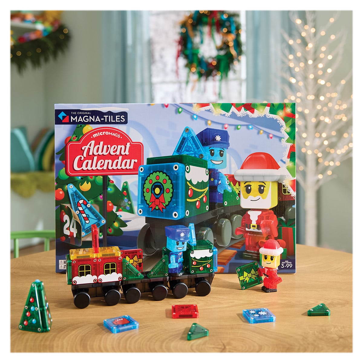 MAGNA-TILES microMAGS Advent Calendar, 34 piese