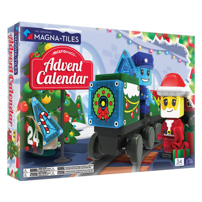 MAGNA-TILES microMAGS Advent Calendar, 34 piese