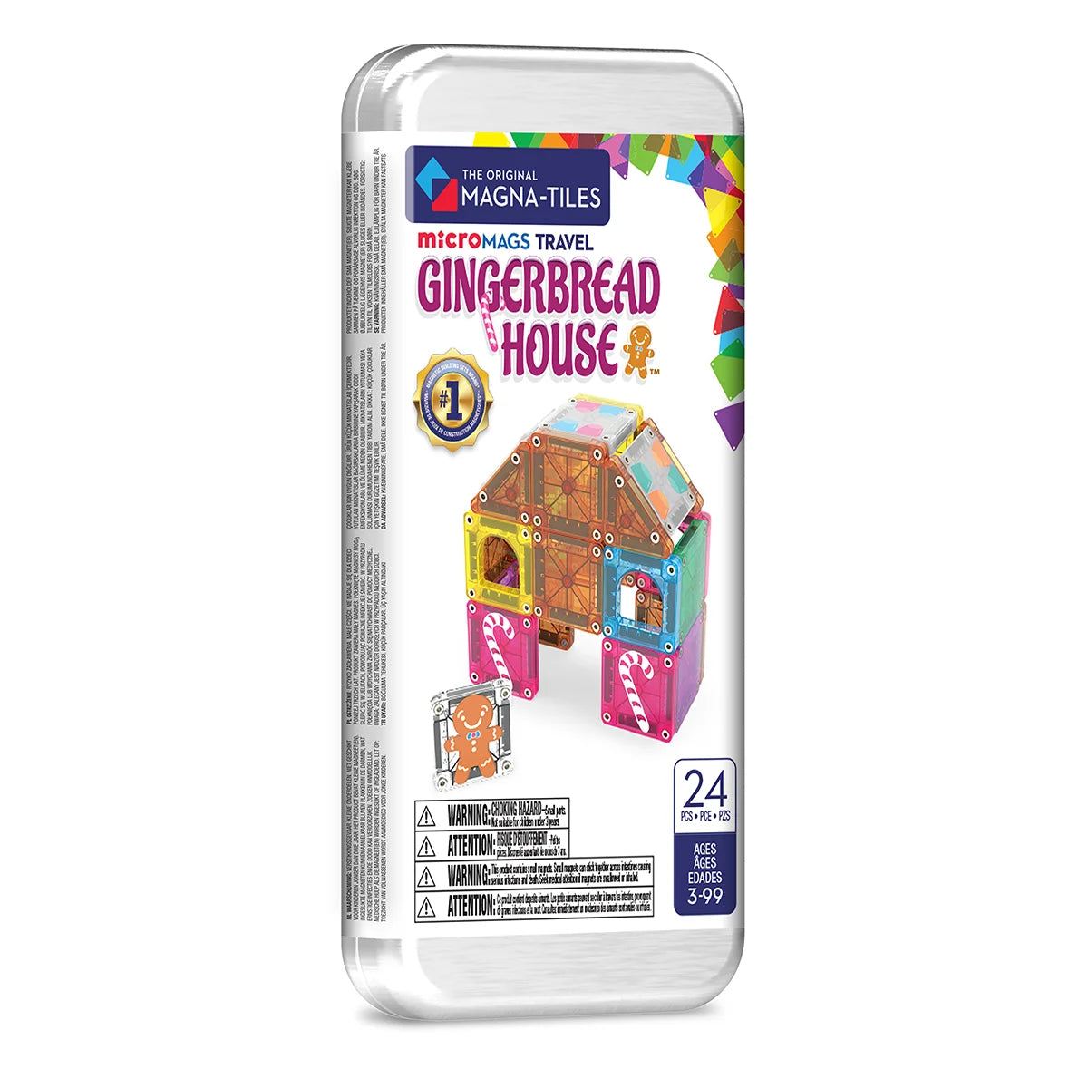 MAGNA-TILES microMags Gingerbread House, Travel set