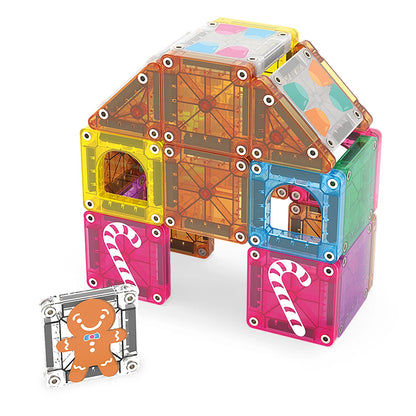 MAGNA-TILES microMags Gingerbread House, Travel set