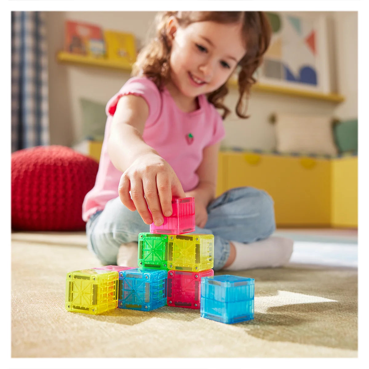 MAGNA-TILES Cubes, primul meu set magnetic
