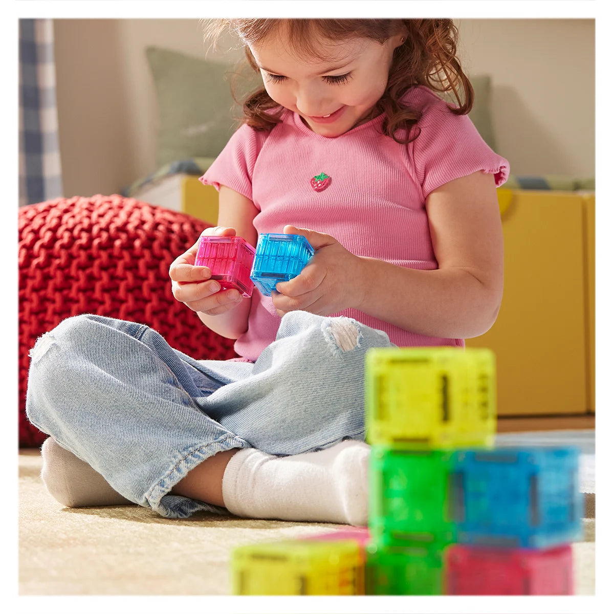 MAGNA-TILES Cubes, primul meu set magnetic