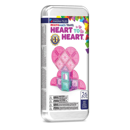 MAGNA-TILES microMags Heart to Heart, Travel set
