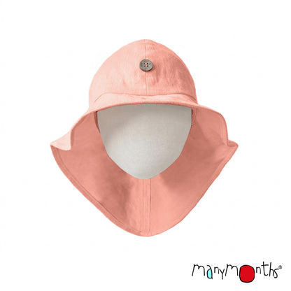 Pălărie ajustabilă ManyMonths Original cânepă și bumbac - Peach Rose