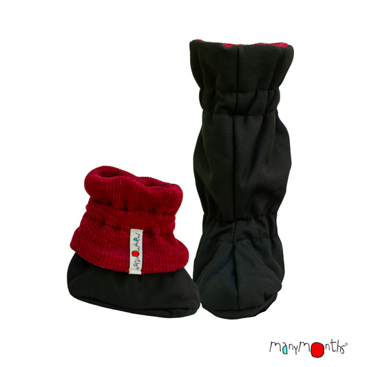 Botoşei ManyMonths Winter Booties Mam*tec pt babywearing - Wild Pomegranate