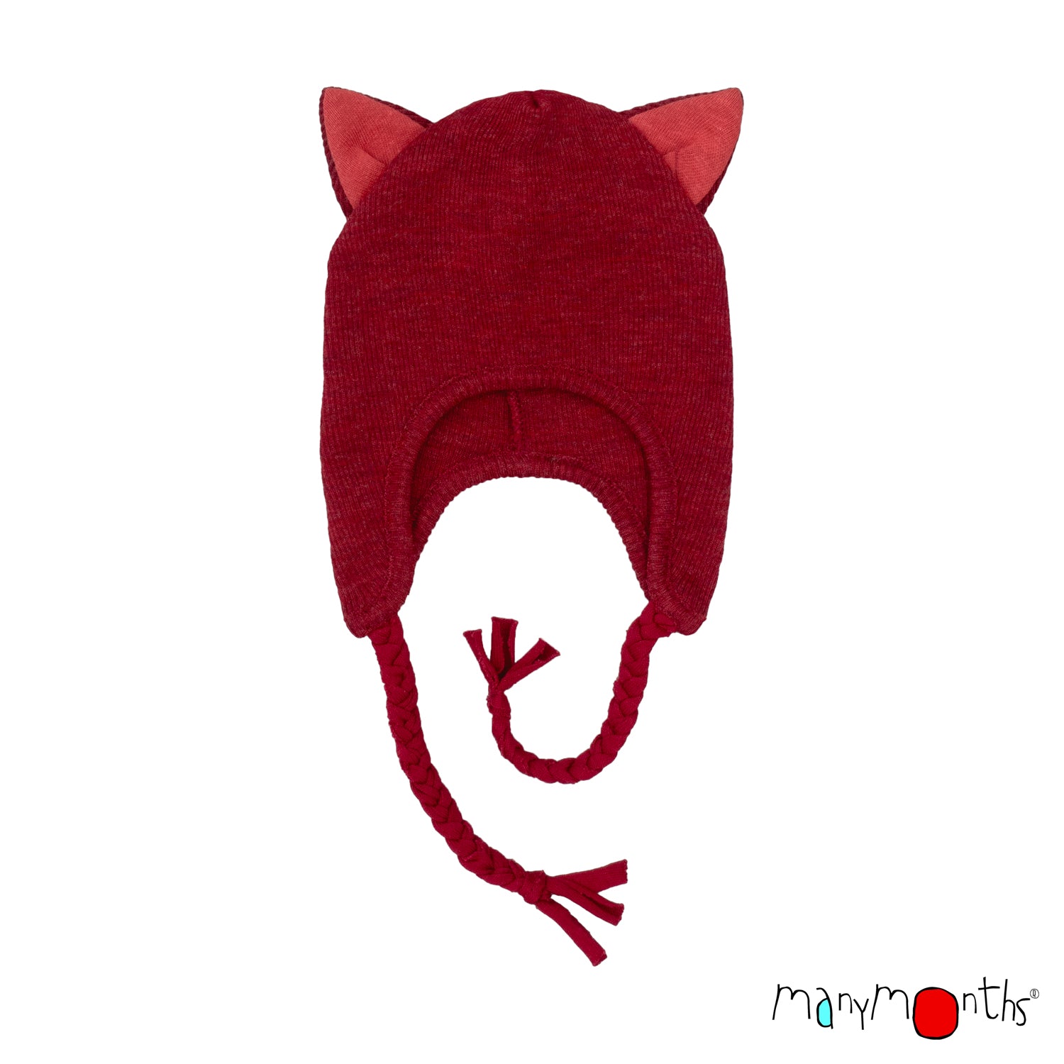 Cǎciulǎ Earflap Unique Kitty ManyMonths lânǎ merinos - Wild Pomegranate