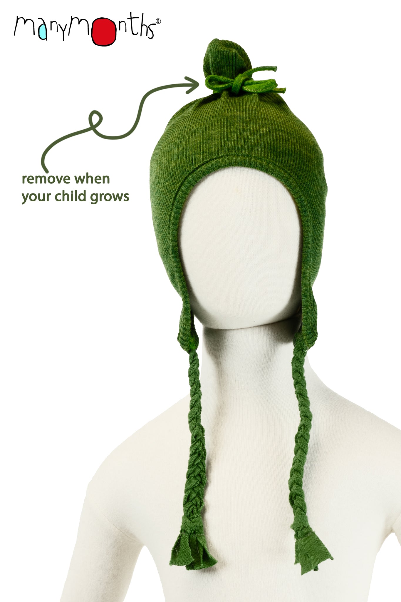 Căciuliță Earflap Original ManyMonths lână merinos - Forest Floor Green