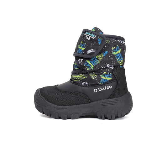 Cizme impermeabile, băieți - D.D.Step AQUA-TEX - Black