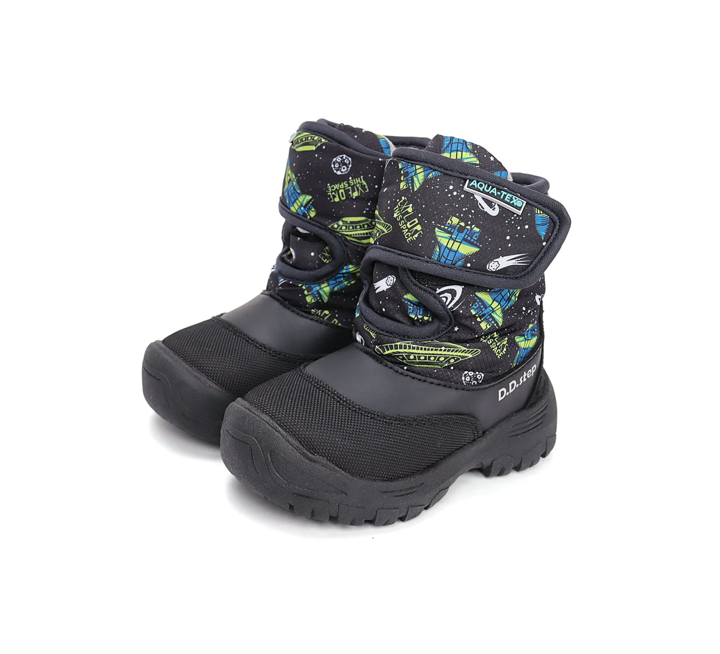 Cizme impermeabile, băieți - D.D.Step AQUA-TEX - Black