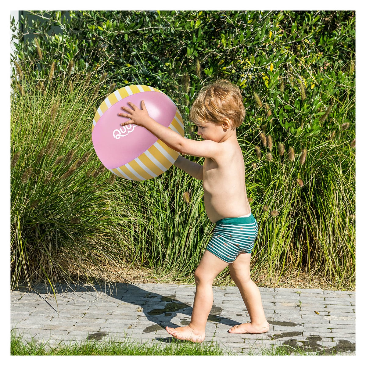 Minge gonflabilă de plajă, roz, Quut Toys