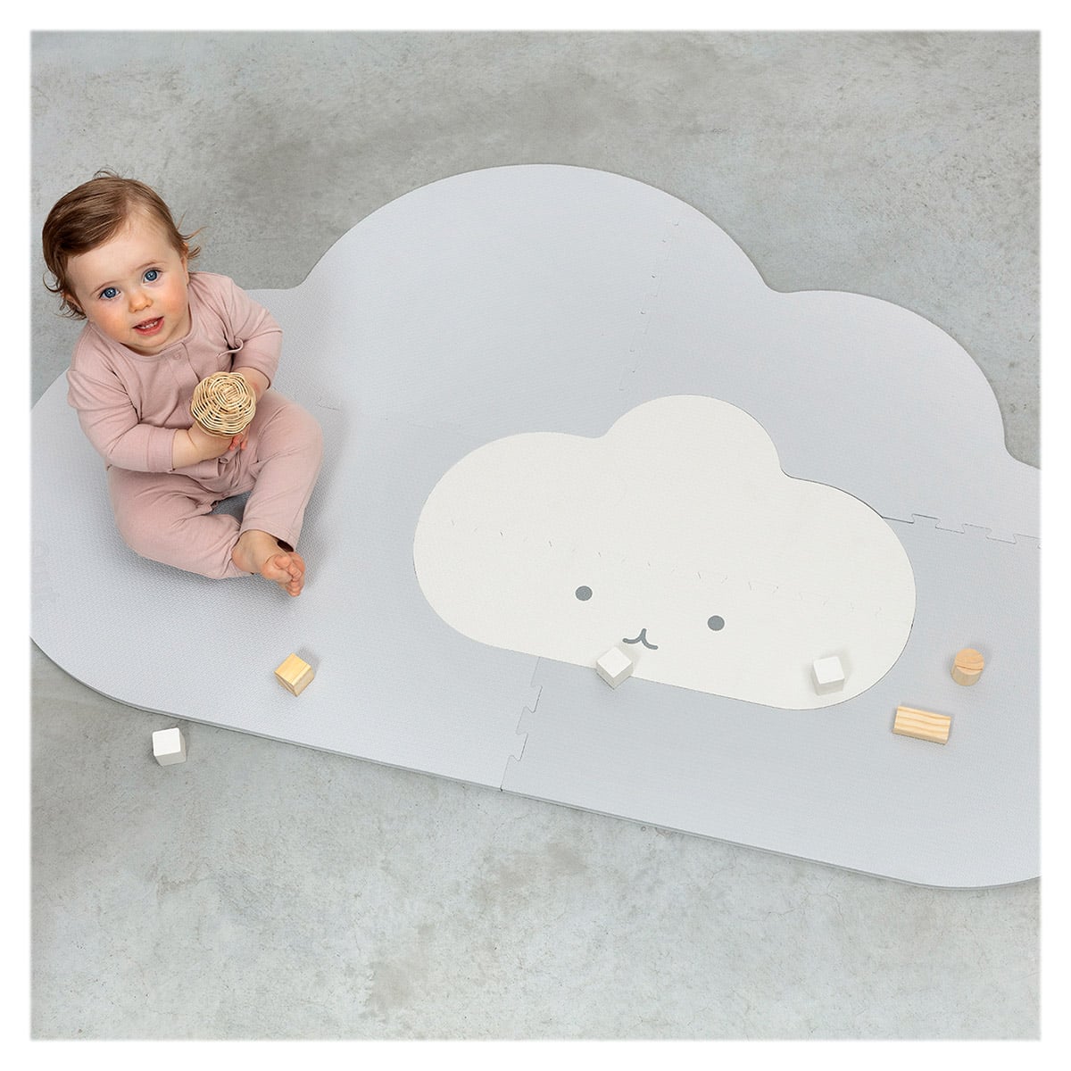 Saltea de joaca din spuma, Norisorul gri, 145 cm - Quut (Copy)