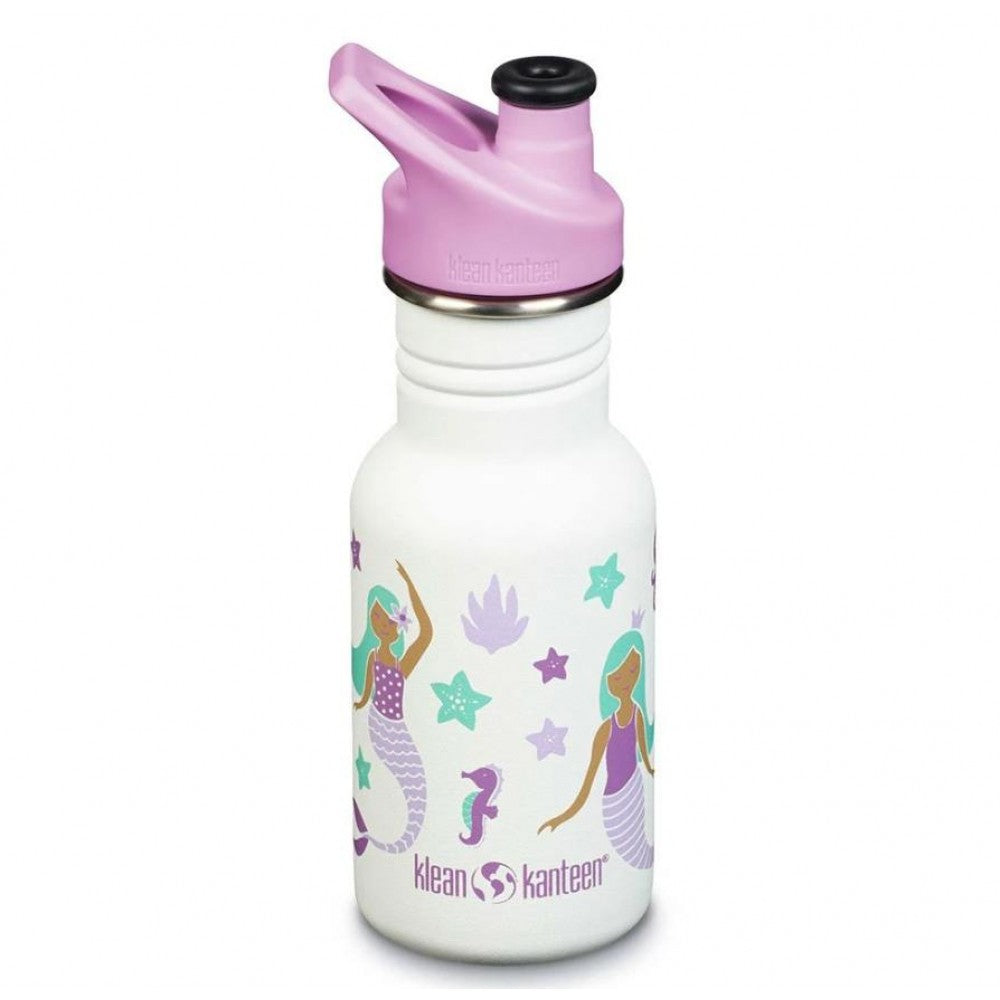 Recipient din otel inoxidabil pentru copii, 355 ml, cu capac sport - Classic Narrow Klean Kanteen - Mermaids