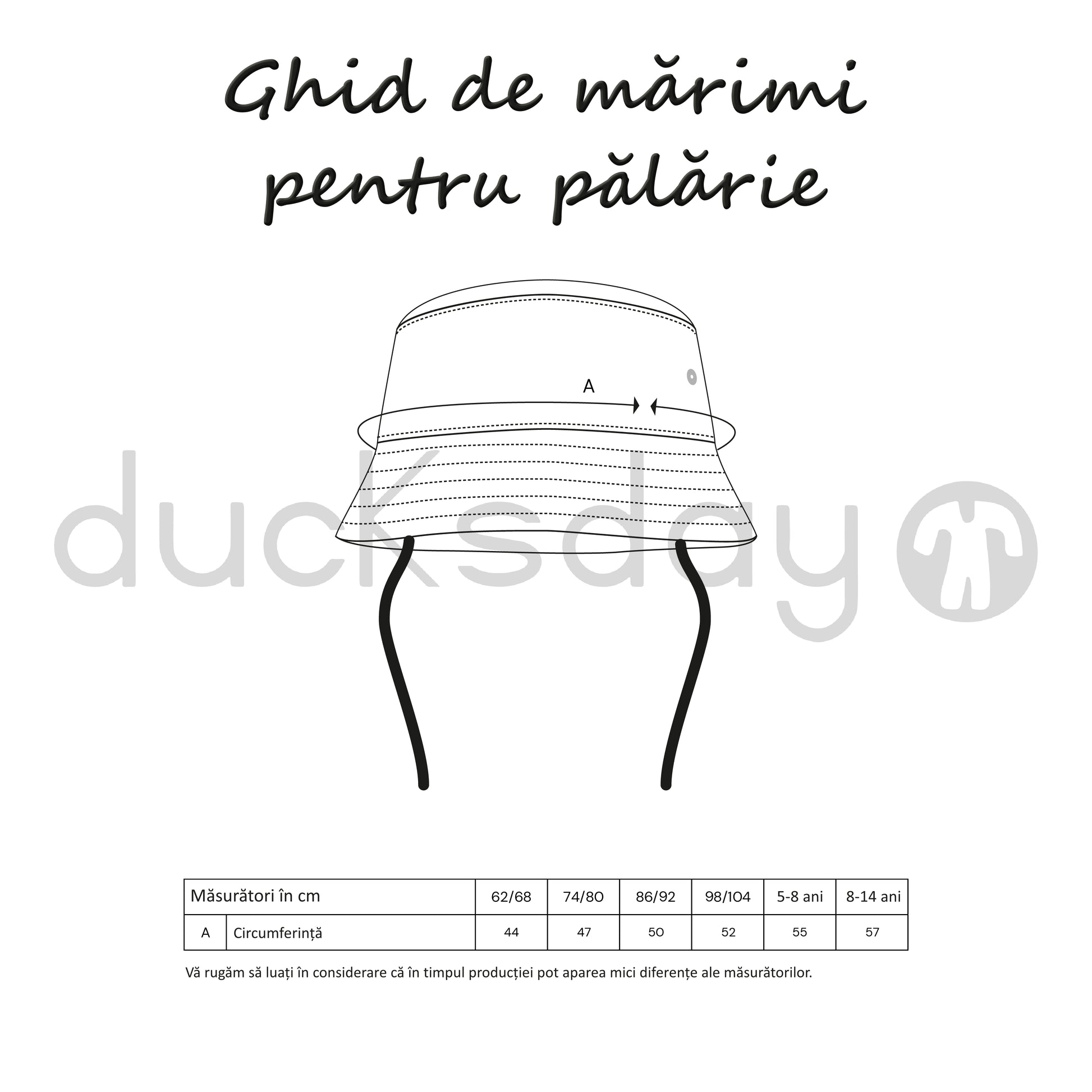 Pălărie de soare bucket UPF50+ toddler- DucKsday - Rosie