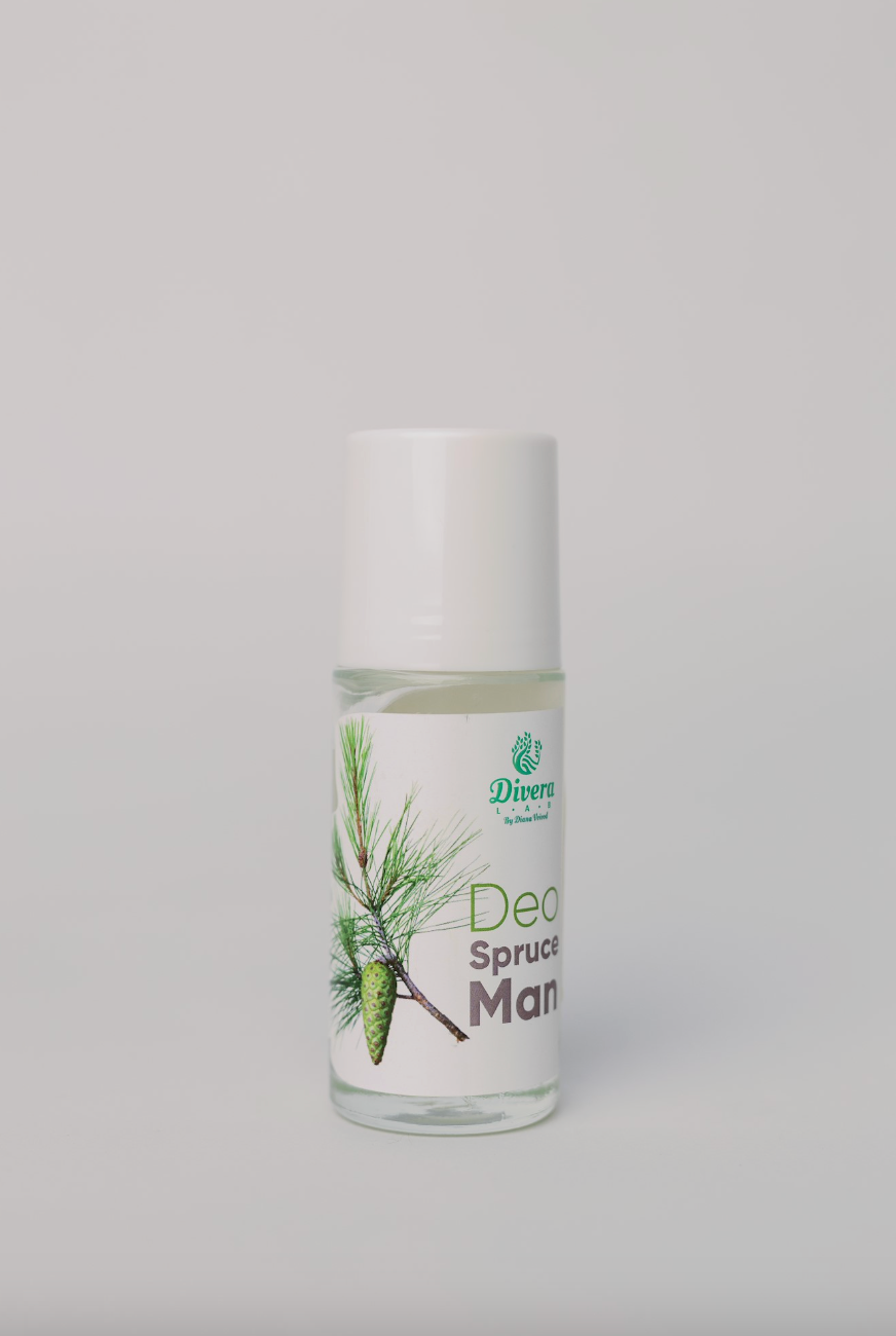 Deo Spruce Man, deodorant roll-on pentru bǎrbați, Divera Lab