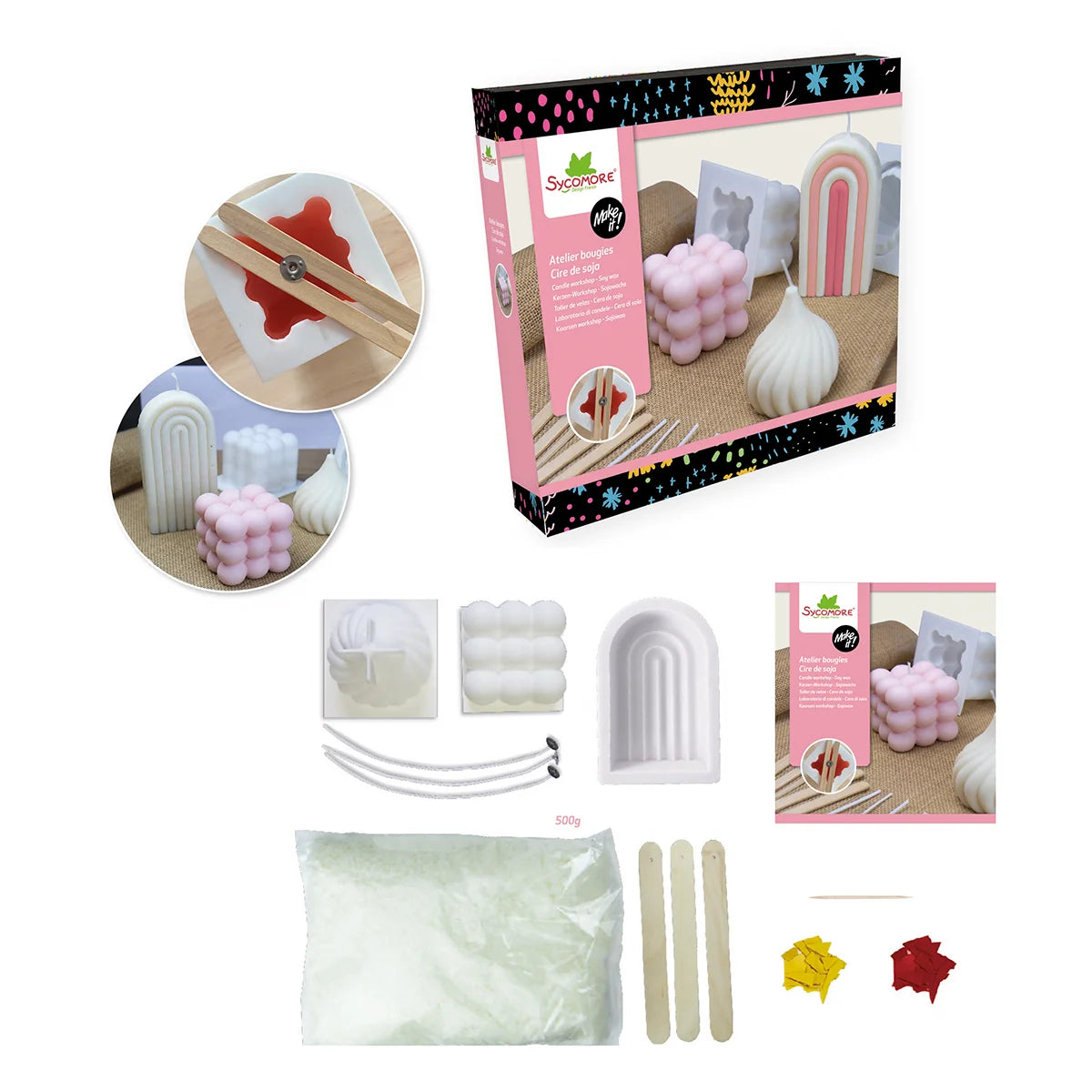 Atelier DIY, lumânări din ceară de soia - Sycomore