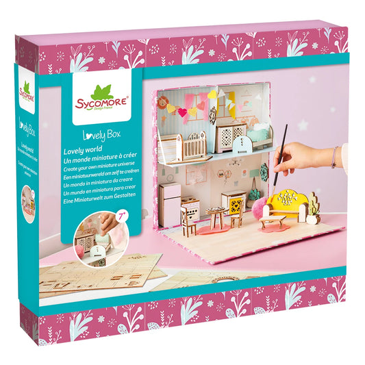 Set creativ în miniatură, Căsuța cu mobilier - Sycomore