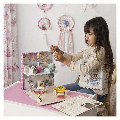 Set creativ în miniatură, Căsuța cu mobilier - Sycomore