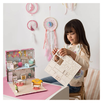 Set creativ în miniatură, Căsuța cu mobilier - Sycomore