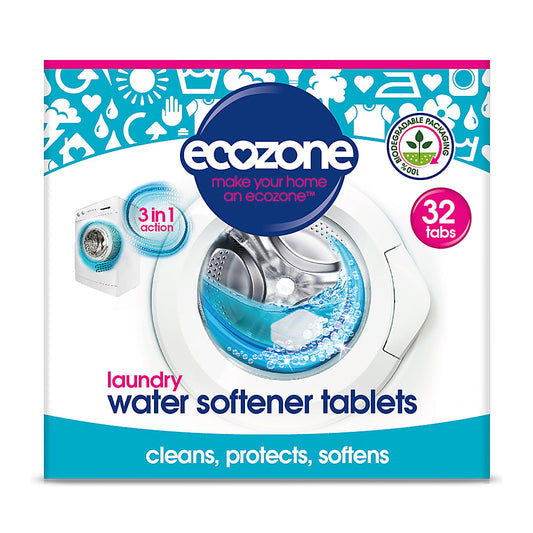 Tablete anticalcar 3 in 1, pt mașina de spălat rufe, Ecozone, 32 buc
