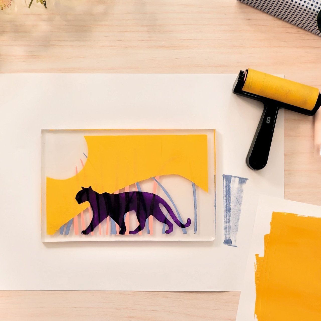 Atelier creativ 47 pentru adulți – Imprimare pe gel, Djeco