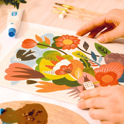 Atelier creativ de pictură pentru adulți Flori, Djeco