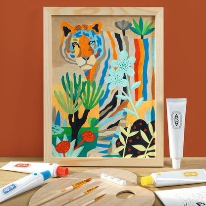 Atelier creativ de pictură pentru adulți Tigru, Djeco