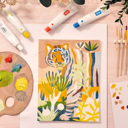 Atelier creativ de pictură pentru adulți Tigru, Djeco