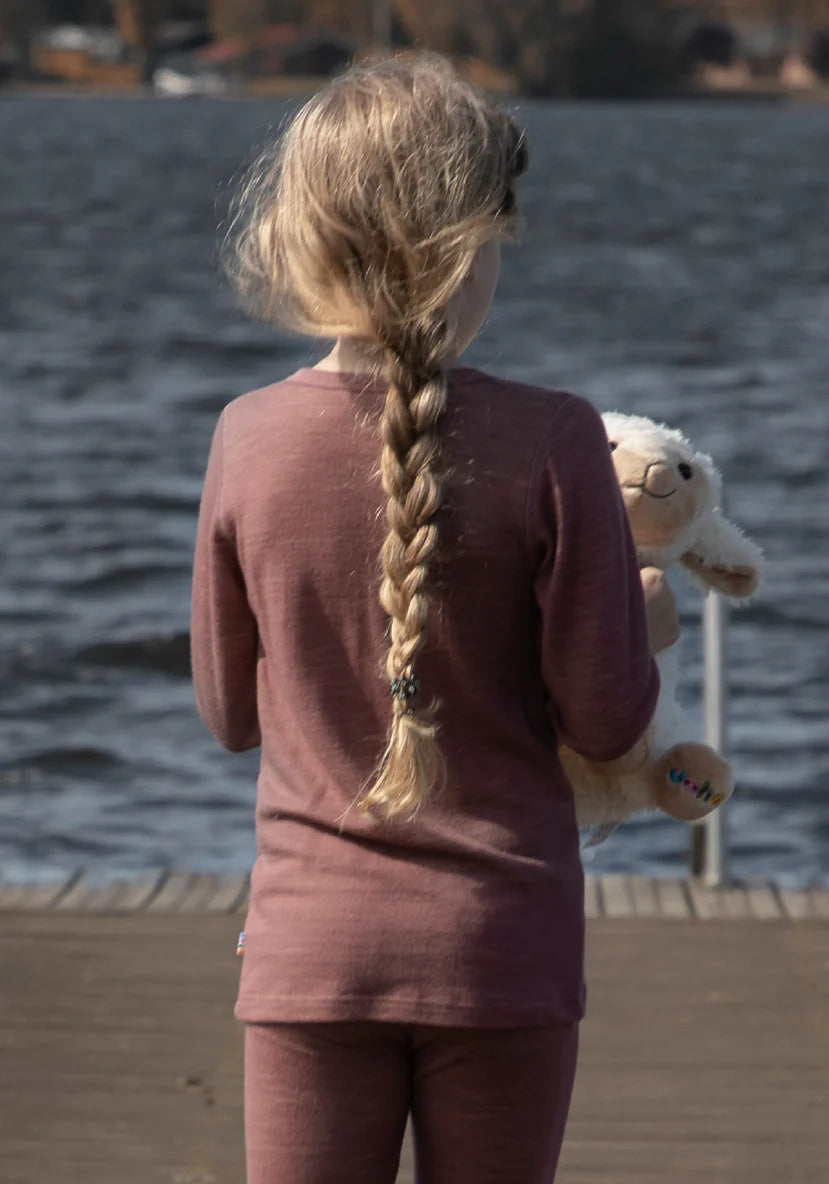 Joha - Bluză din lână merinos și bambus - Goose Dark Rose