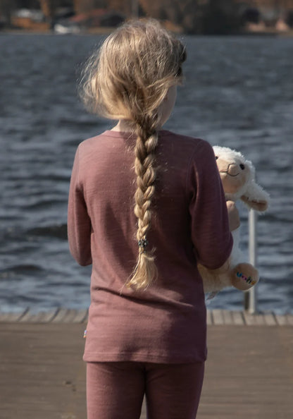 Joha - Bluză din lână merinos și bambus - Goose Dark Rose