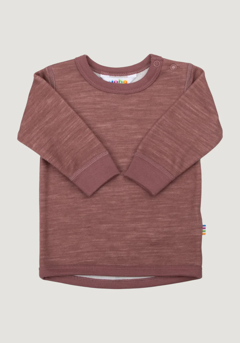 Joha - Bluză din lână merinos și bambus - Goose Dark Rose