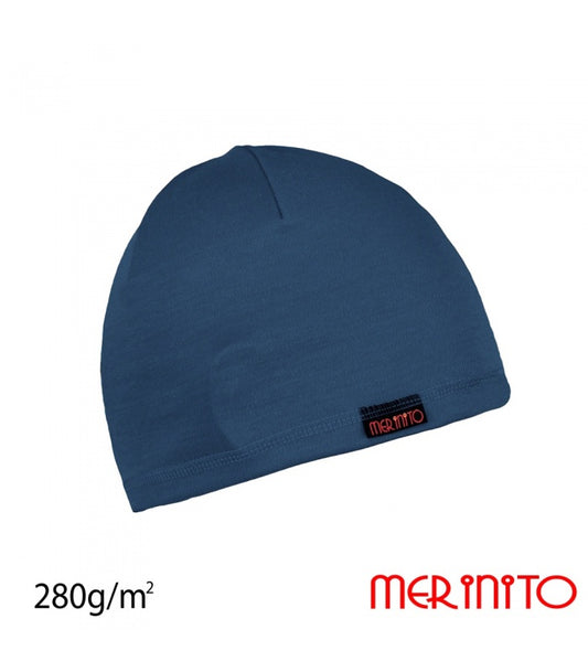 Căciulă 100% lână merinos pentru copii - Merinito - Copen Blue