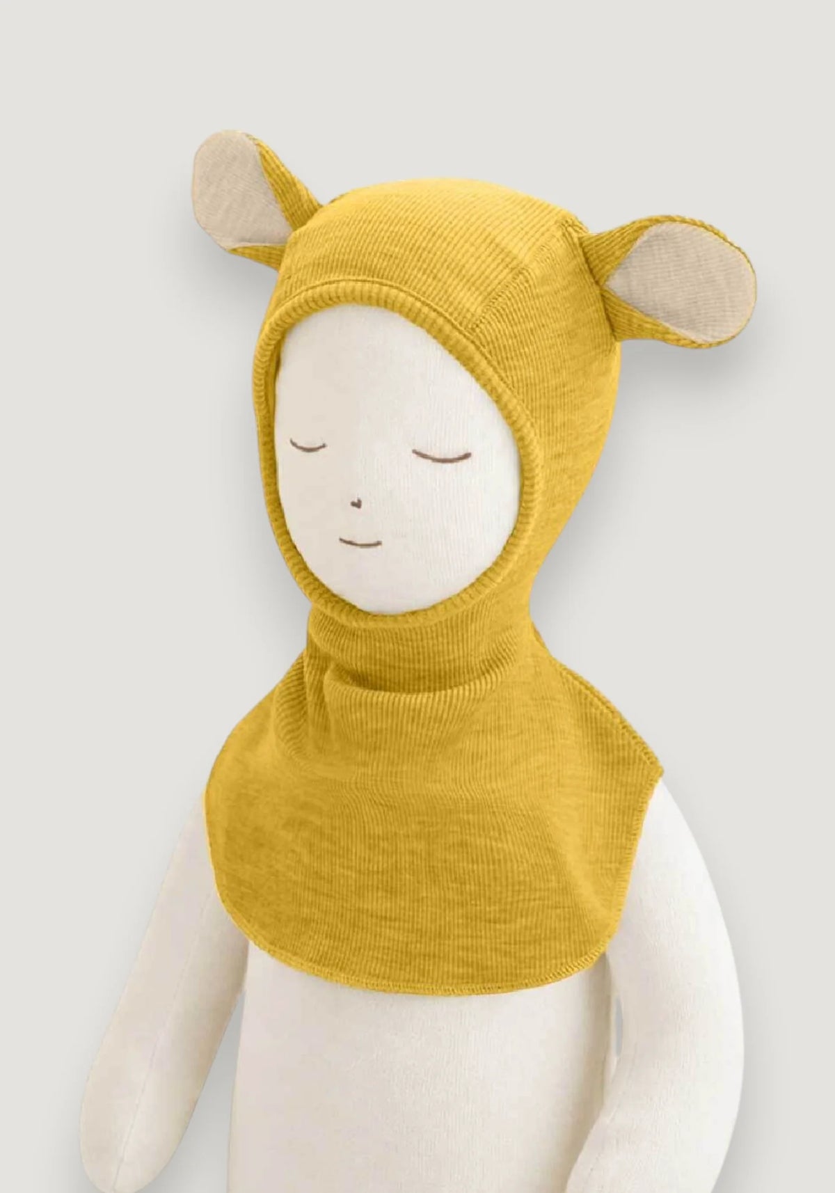 Cagulă ManyMonths Unique Teddy din lână merinos - Golden Star