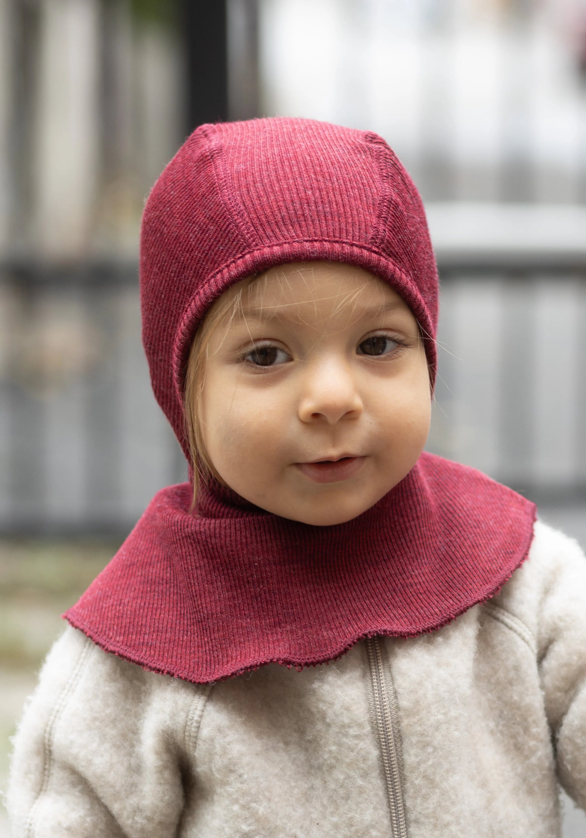 Cagulă lână merinos - Wild Pomegranate