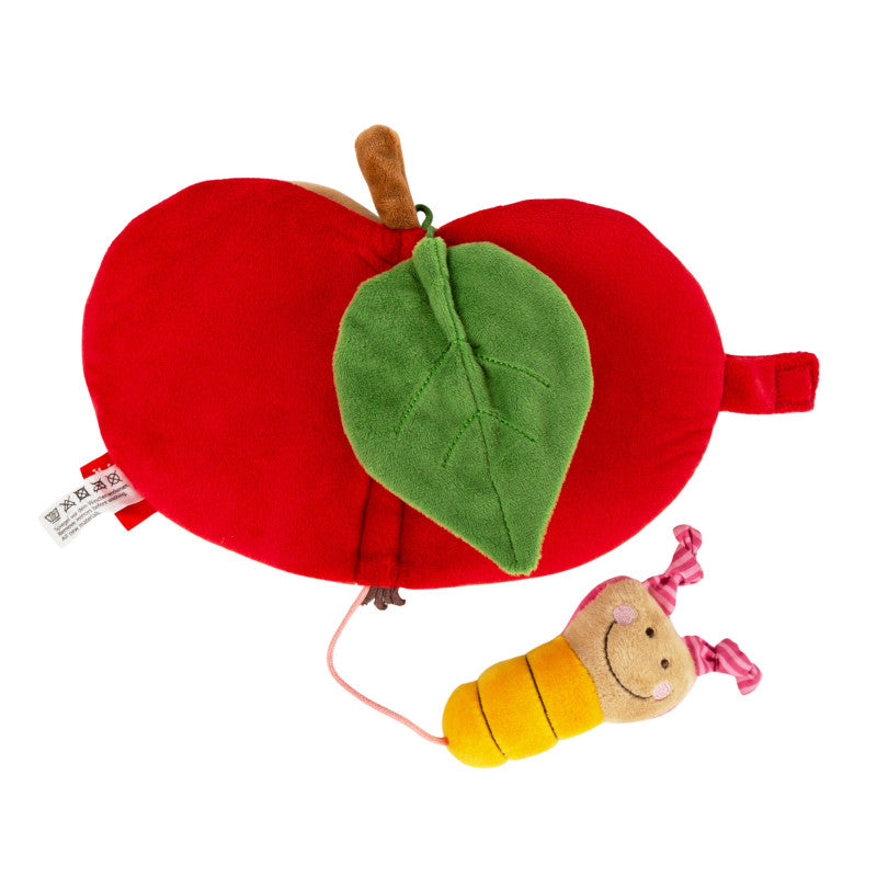 Carte senzorială din pluș cu activități – Măr, PlayQ Sigikid