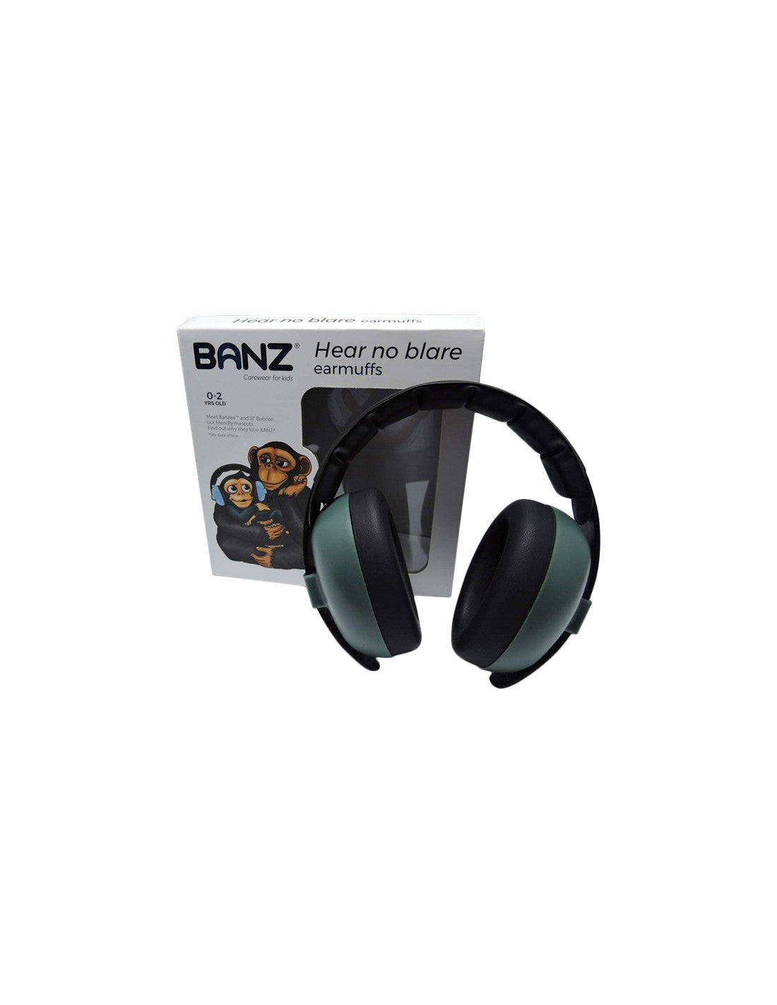 Banz Bubzee - Căști antifonice pentru bebeluși Dark Green