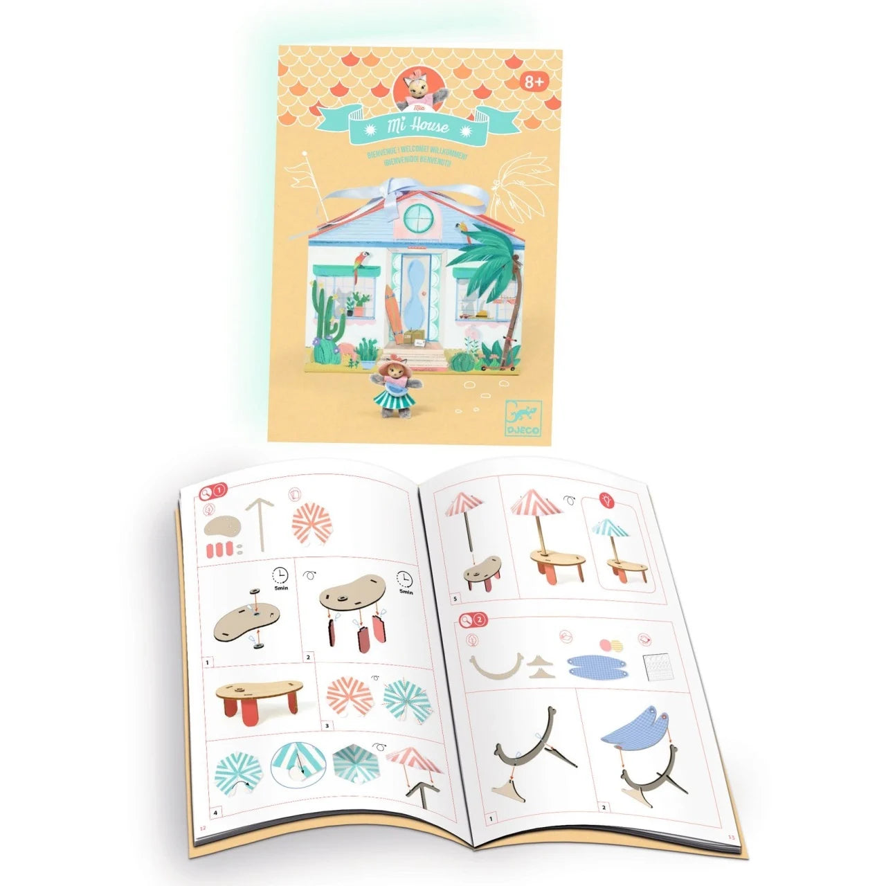 Căsuță miniaturală de asamblat și colorat Mia, Djeco