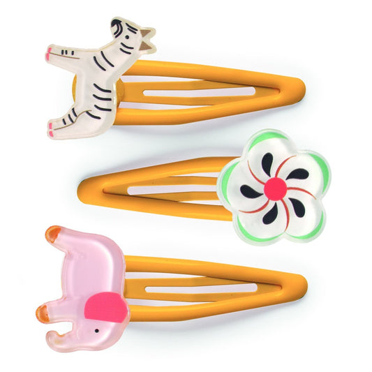 Colecția Plume – 3 agrafe de păr Nadette, Djeco