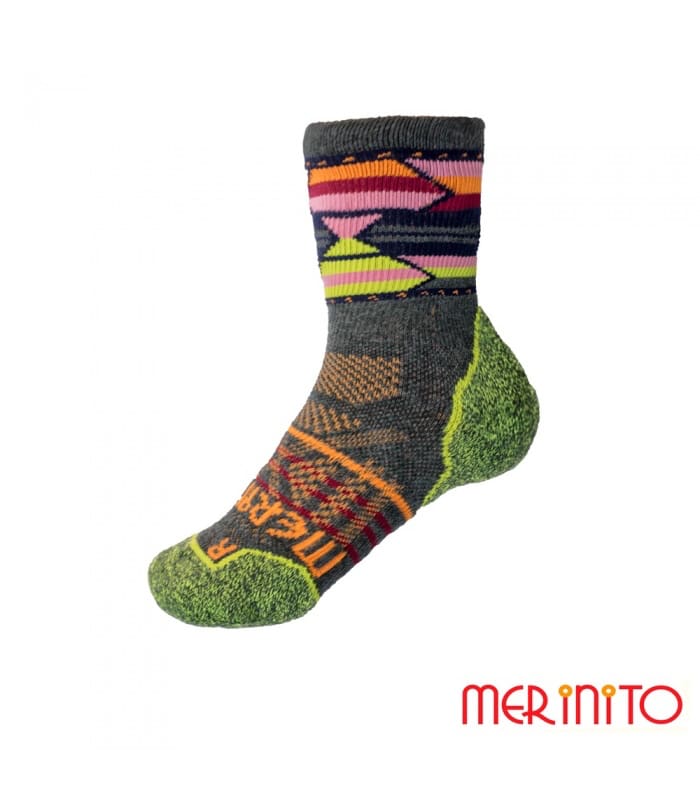 Șosete bărbătești Merinito Multicolor Sport Quarter lână merinos -  Green