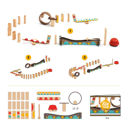 Zig&Go Djeco, set de construcție trasee, 25 piese
