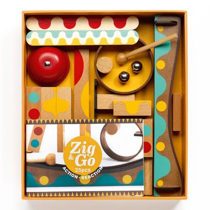 Zig&Go Djeco, set de construcție trasee, 25 piese