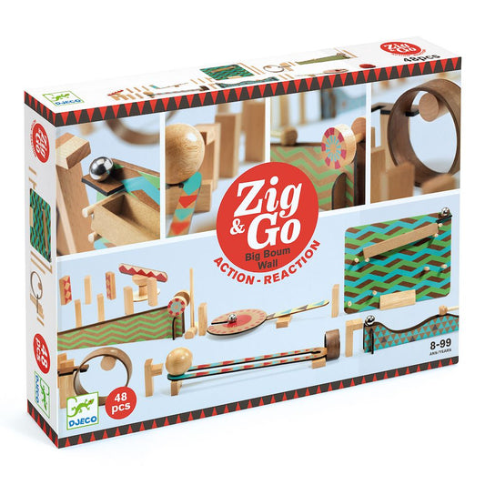 Zig&Go Djeco, set de construcție trasee, 48 piese