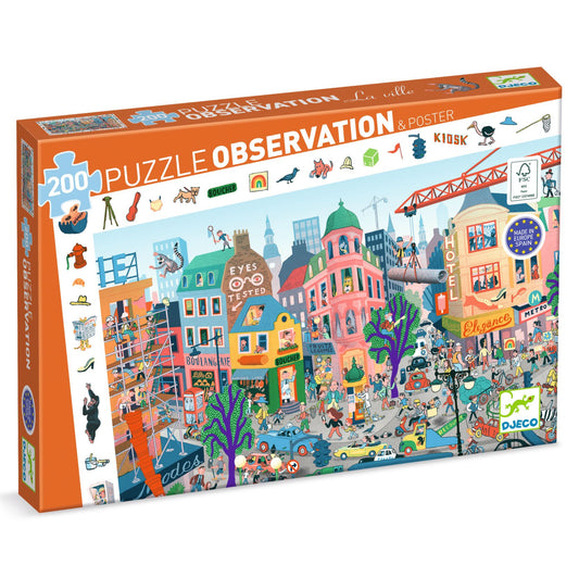 Puzzle observație Orașul, Djeco