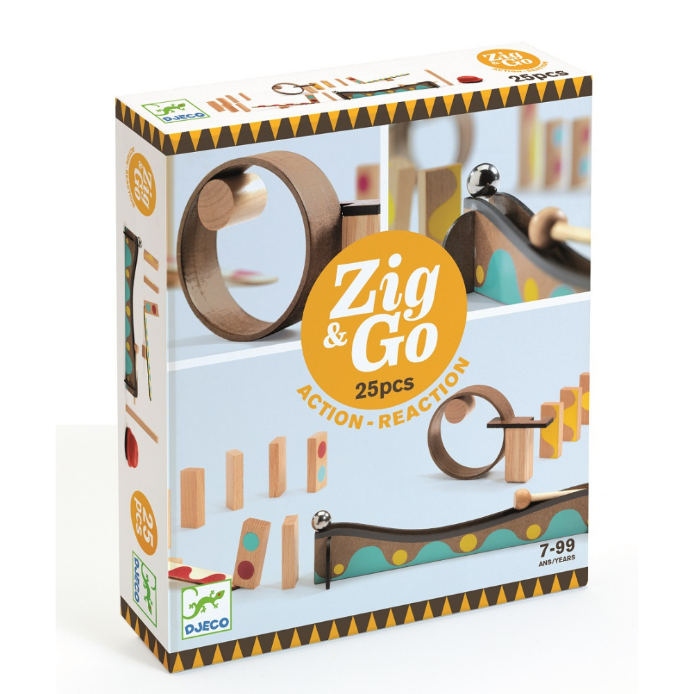 Zig&Go Djeco, set de construcție trasee, 25 piese