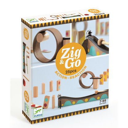 Zig&Go Djeco, set de construcție trasee, 25 piese