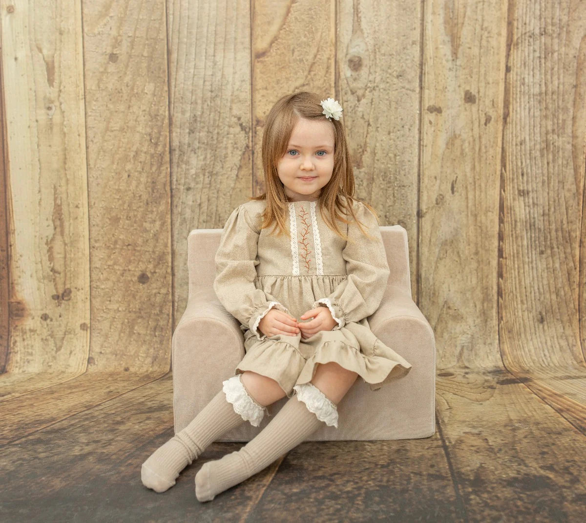 Fotoliu pentru copii Mentă, din catifea - Twindeco