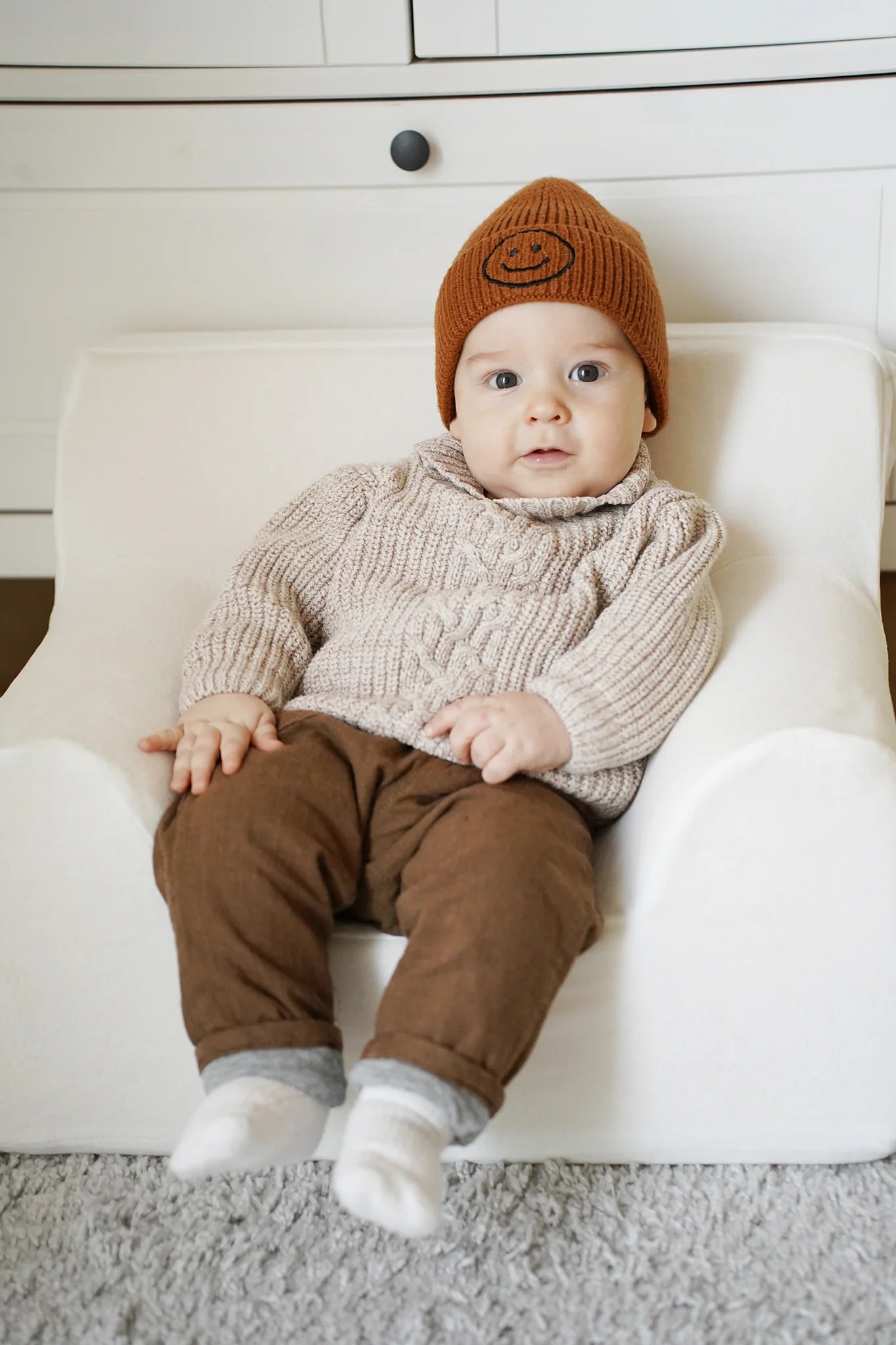 Fotoliu pentru copii Mentă, din catifea - Twindeco