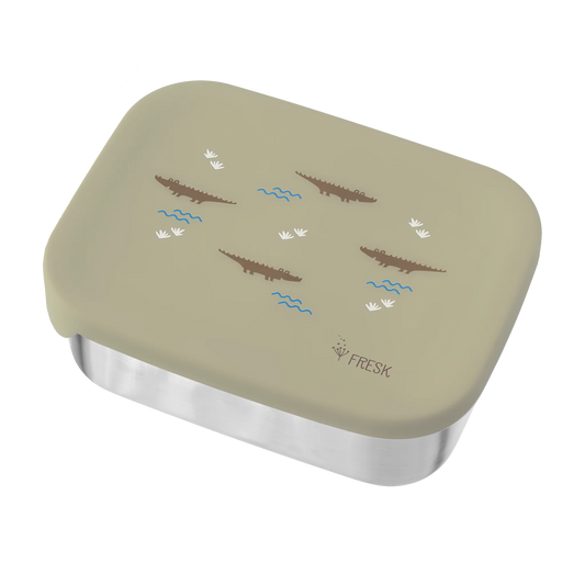 Cutie de prânz din oțel inoxidabil, Fresk, model Crocodile